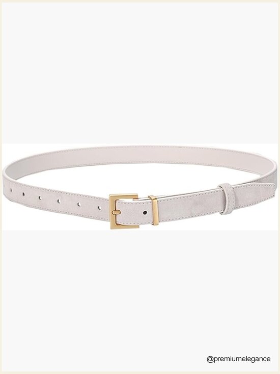 Genuine Leather Belt for Dress Jeans Pants Fashion Gold Buckle Ladies main image 6